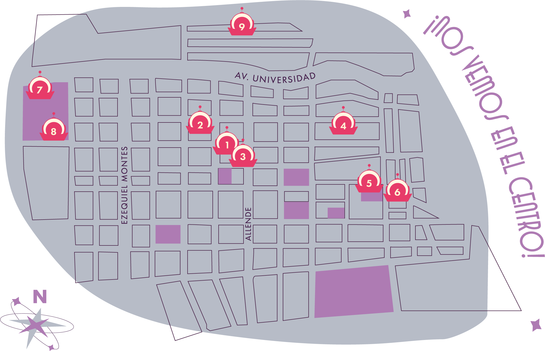 Mapa de sedes Doqumenta documentales queretaro qro